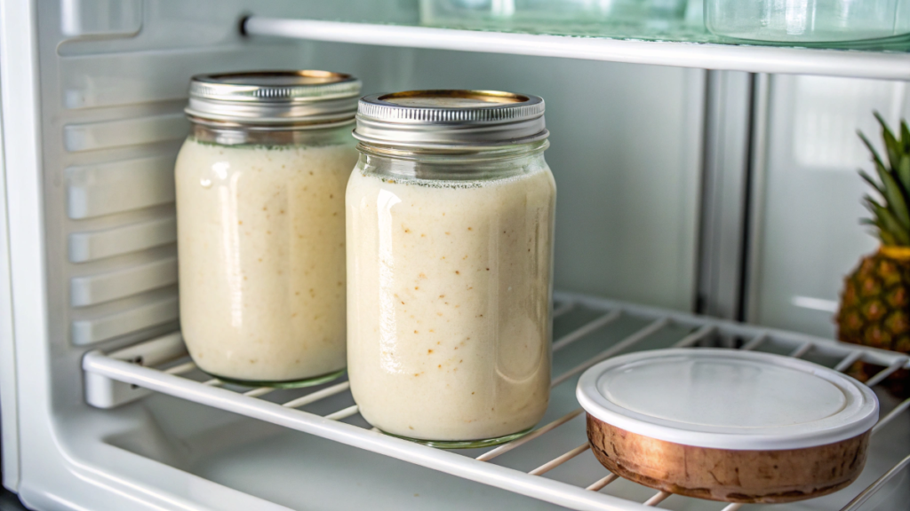 storing coconut milk smoothies in mason jars