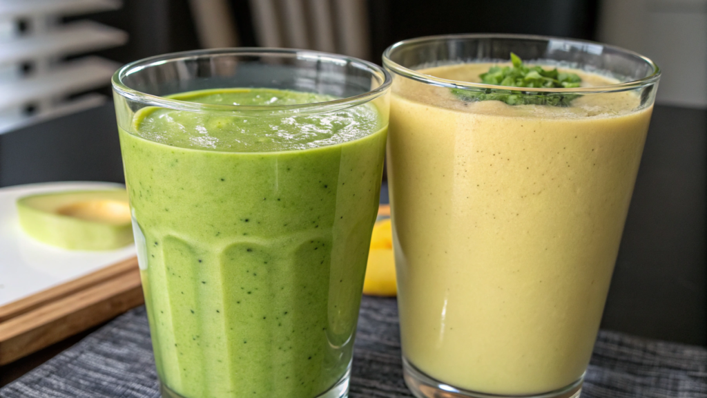 vegan and protein matcha green tea smoothies variations

