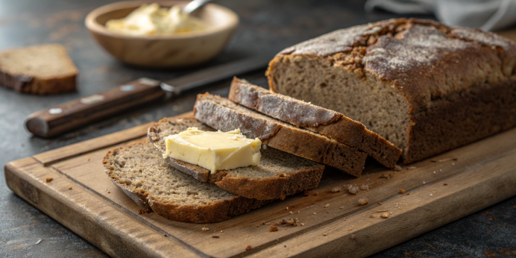 fresh homemade buckwheat bread